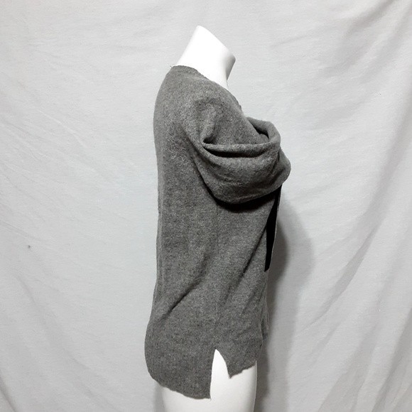 Madewell Merino Wool Pullover Sweater Leather Patch Ribbed Knit Top Small - Picture 4 of 7